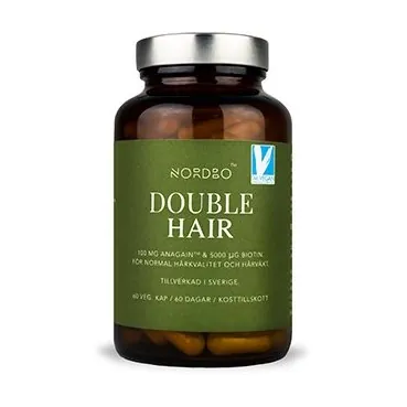 Double Hair Kosttilskud til hår Vegan | 60 kap | NORDBO