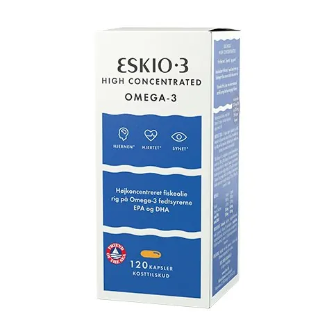 Eskio-3 High Concentrated omega-3 – Fiskeolie | 120 kap