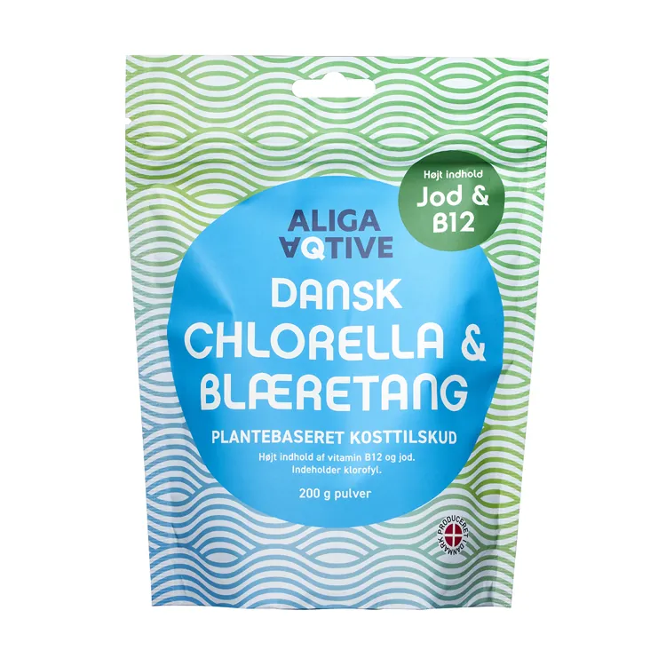 Aliga Aqtive Dansk Chlorella Blæretang Pulver | 200 g