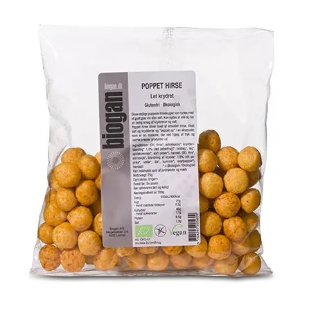 Poppet Hirsekugler – let kryd øko | 75 g | Biogan