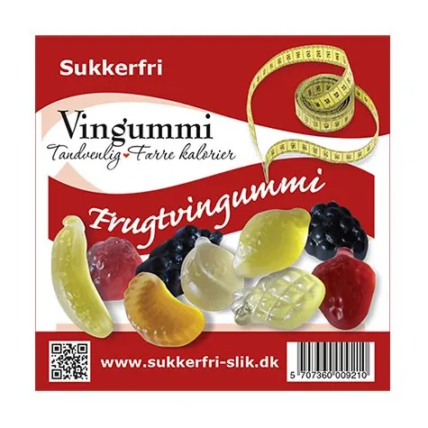 Sukkerfri Vingummi | 90g | Natur slik