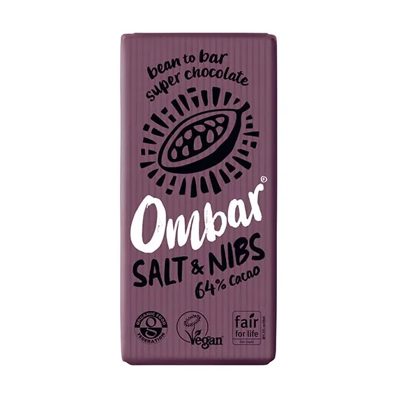 Ombar Chokolade 64% Salt Cacaonibs | 70g