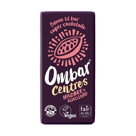 Ombar Chokolade Hindbær Kokos | 35g