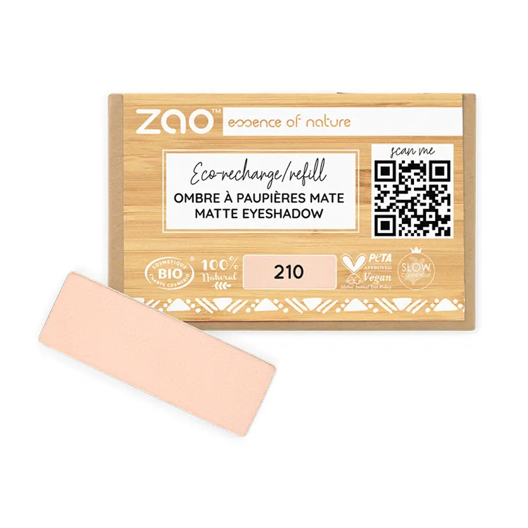 Zao Refill rectangle eye shadow 210 Peachy pink