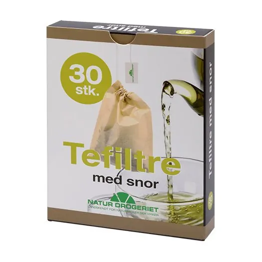 Tefiltre med snor 30 stk | Natur-Drogeriet