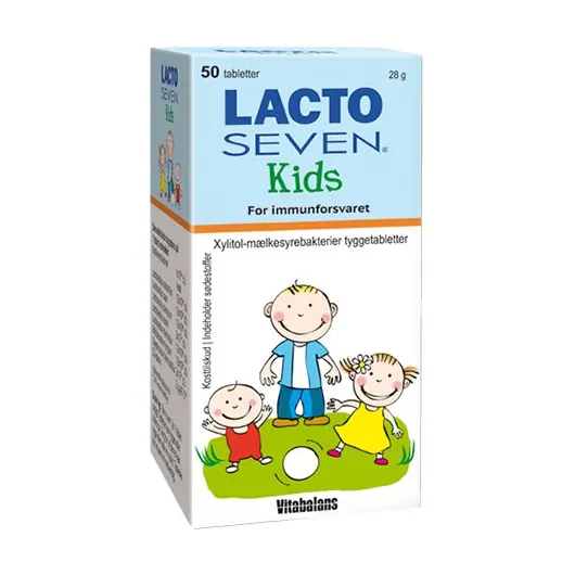 Lacto Seven Kids Mælkesyrebakterier | 50 tab | Vitabalanse