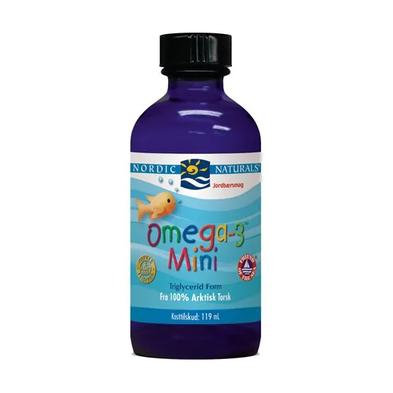 Omega 3 mini m. jordbærsmag | 119 ml | Nordic Naturals