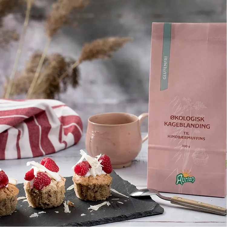 Hindbærmuffinsblanding øko og glutenfri | 300 g | Aurion